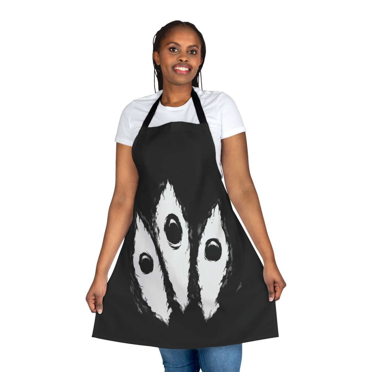 Kishin Eyes Graphic Apron - Anime-Inspired Design