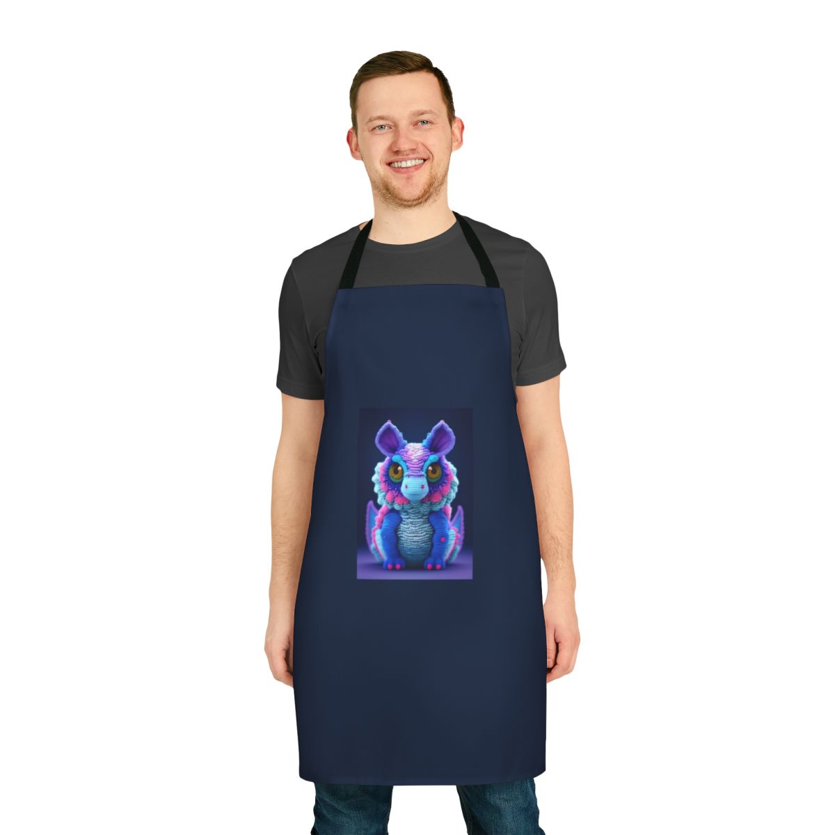 Vibrant apron featuring a majestic legendary creature from mythical folklore