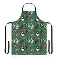 Vibrant apron featuring a playful lemur pattern, perfect for the environmentally-minded cook.