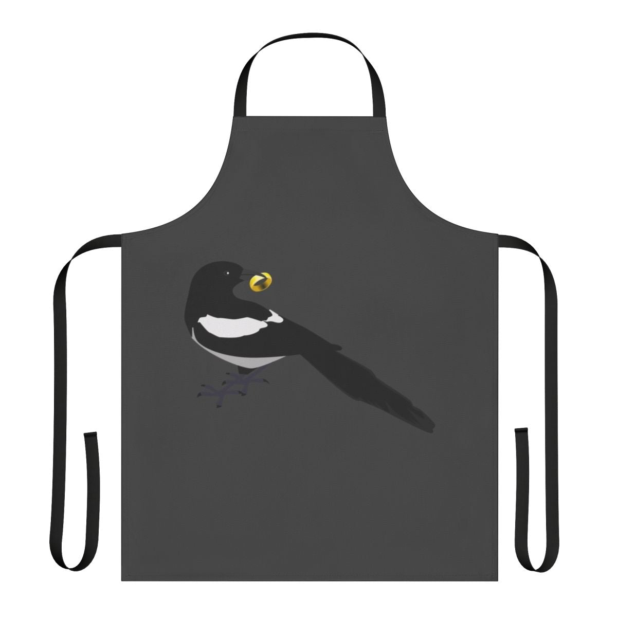 Magpie-themed apron featuring abstract, colorful, and beautiful legendary animal artwork