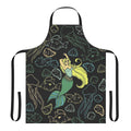 A whimsical apron featuring a beautiful mermaid swimming in the ocean