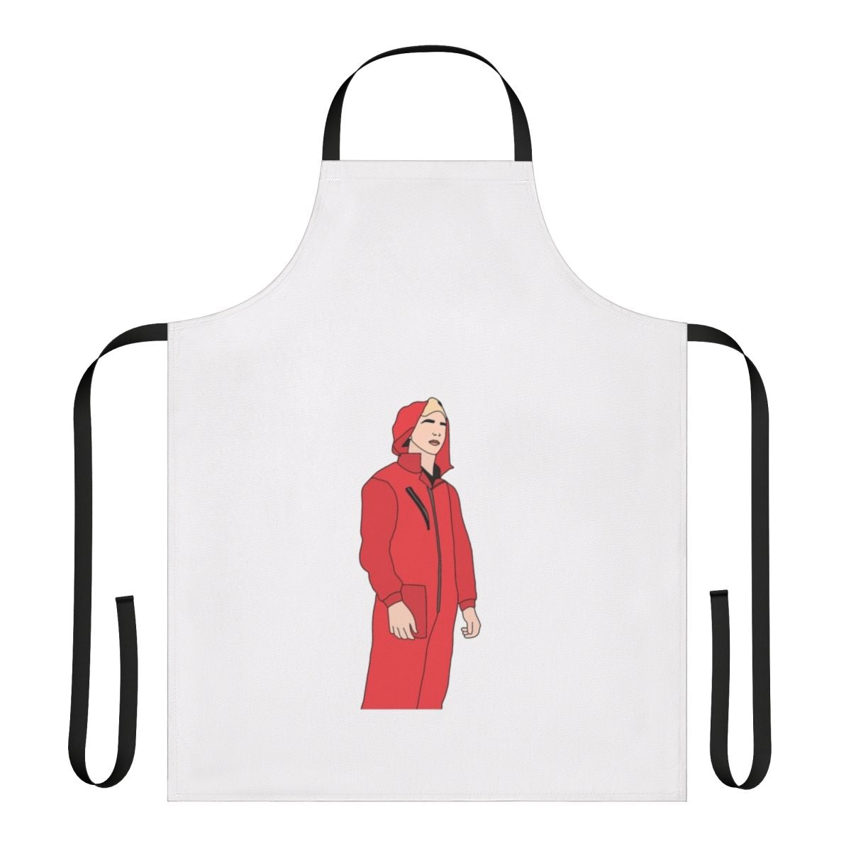 Money Heist themed apron featuring characters from the popular Netflix series