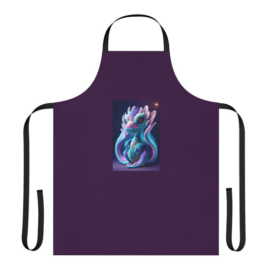 Vibrant apron featuring a majestic, intricately designed mythical creature against a magical, forest-inspired background.
