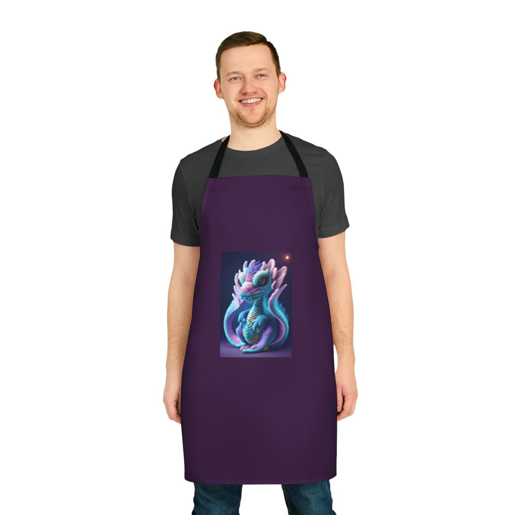 Vibrant apron featuring a majestic, intricately designed mythical creature against a magical, forest-inspired background.