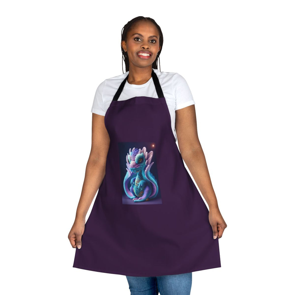 Vibrant apron featuring a majestic, intricately designed mythical creature against a magical, forest-inspired background.