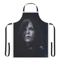 Elegant black apron featuring the iconic Selene character from the Underworld franchise, designed for fans of gothic and fantasy fashion.
