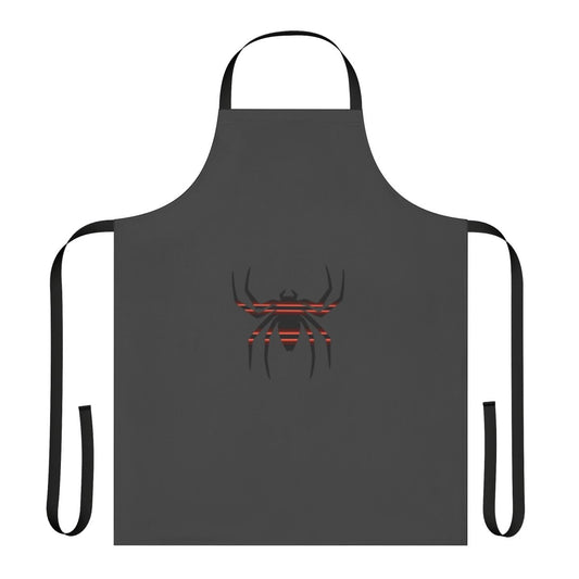 Colorful apron featuring a spider-inspired design with a touch of legend and nature