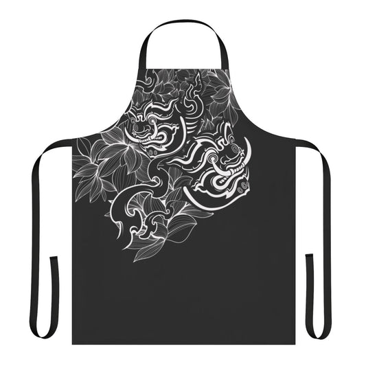 Striking Thailand giant apron with intricate Thai monster design
