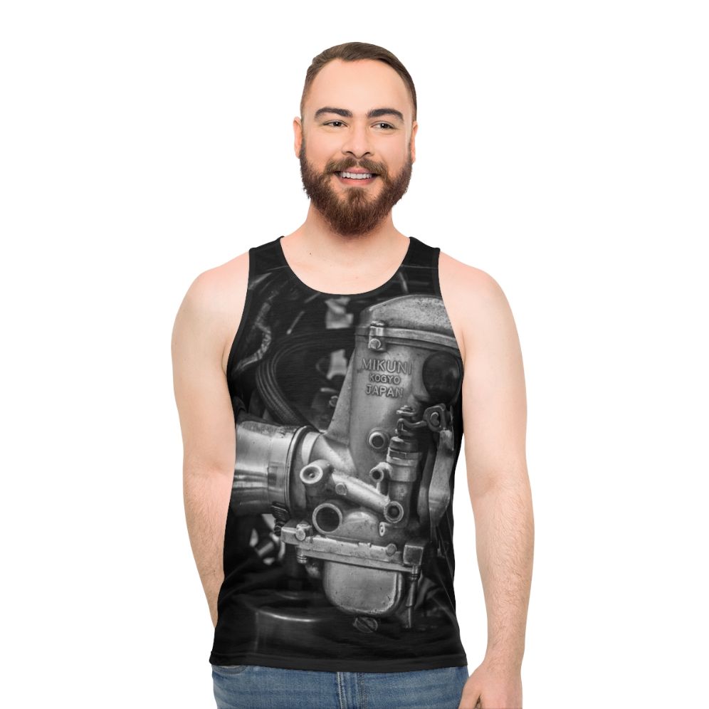Carbs Are Good Unisex Motorcycle Tank Top