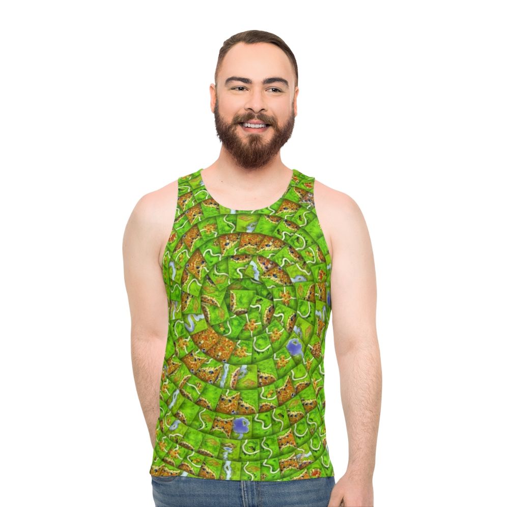 Carcassonne board game unisex tank top