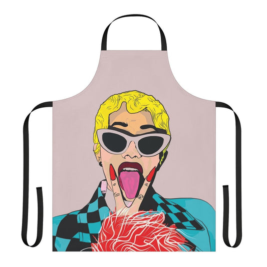 Cardi B inspired apron with humorous pop culture design