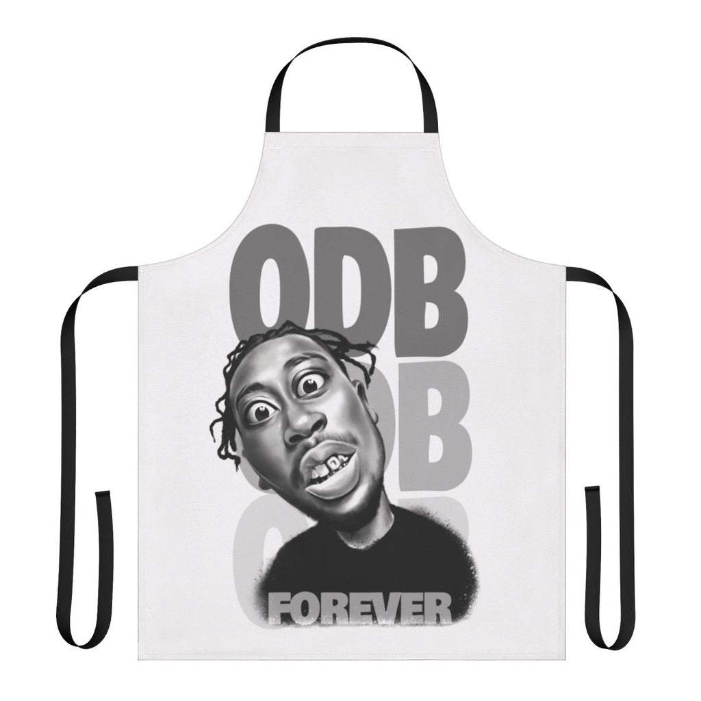 Caricature illustration of ODB, the legendary hip hop artist, printed on a high-quality apron.