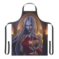 Carmilla-inspired Castlevania apron featuring a dark, gothic design with vampire and castle elements.
