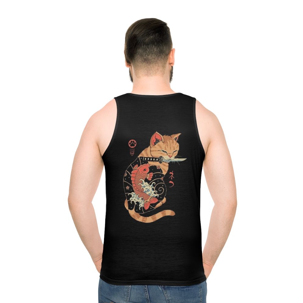 Carp Tattooed Cat Unisex Anime-Inspired Tank Top