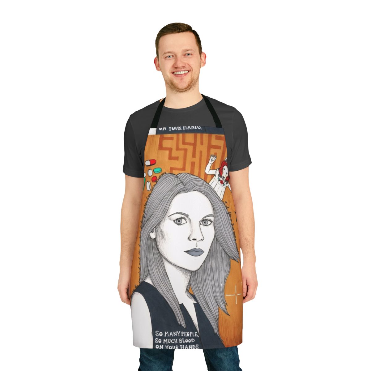 Carrie Mathison Inspired Apron - Homeland Fan Art Illustration
