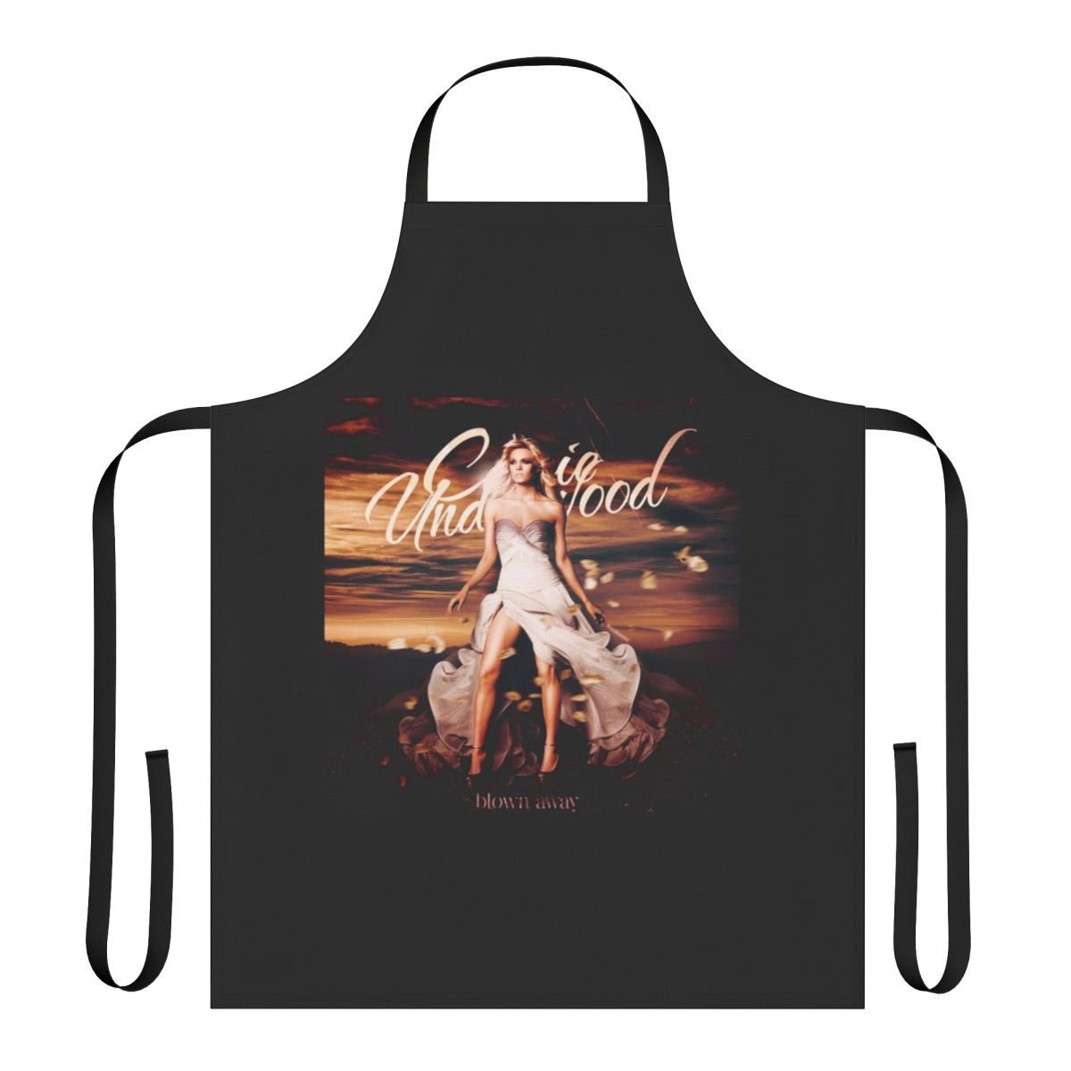 Carrie Underwood inspired apron with Blown Away Tour graphics