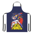 Bright and colorful cartoon battle of the planets design printed on an apron
