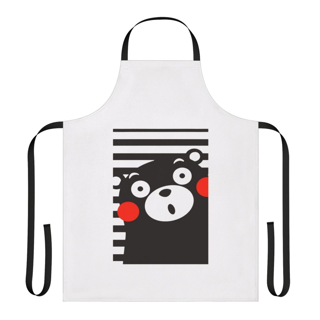Cartoon bear apron with Japanese anime-inspired design