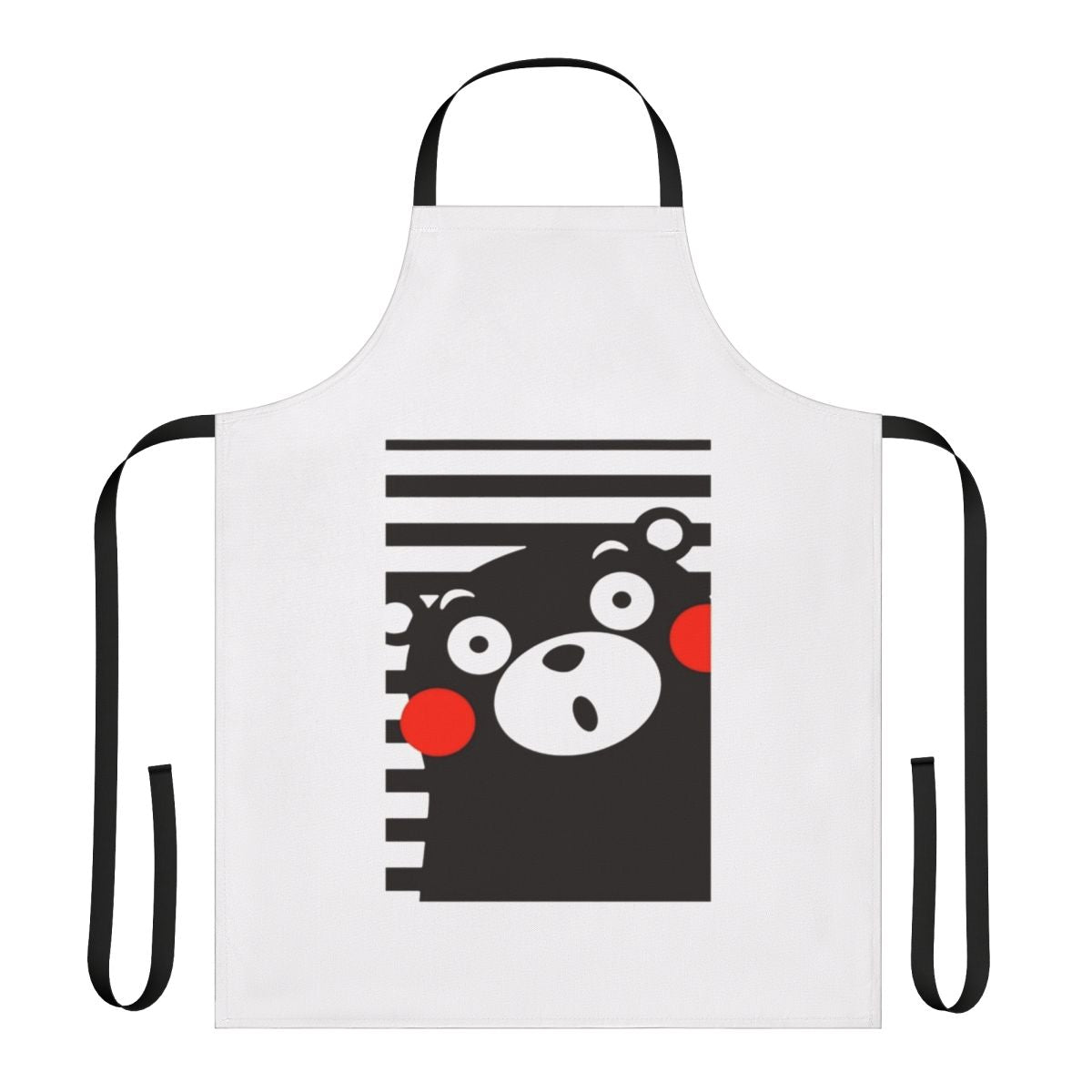 Cartoon bear apron with Japanese anime-inspired design