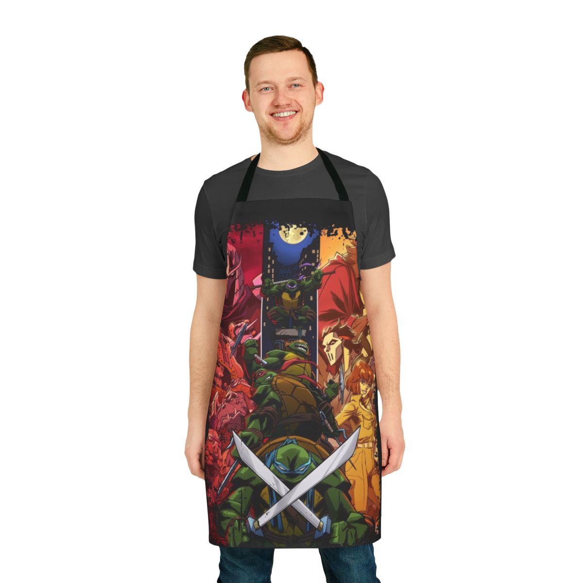 Apron featuring the cast of the Teenage Mutant Ninja Turtles cartoon series