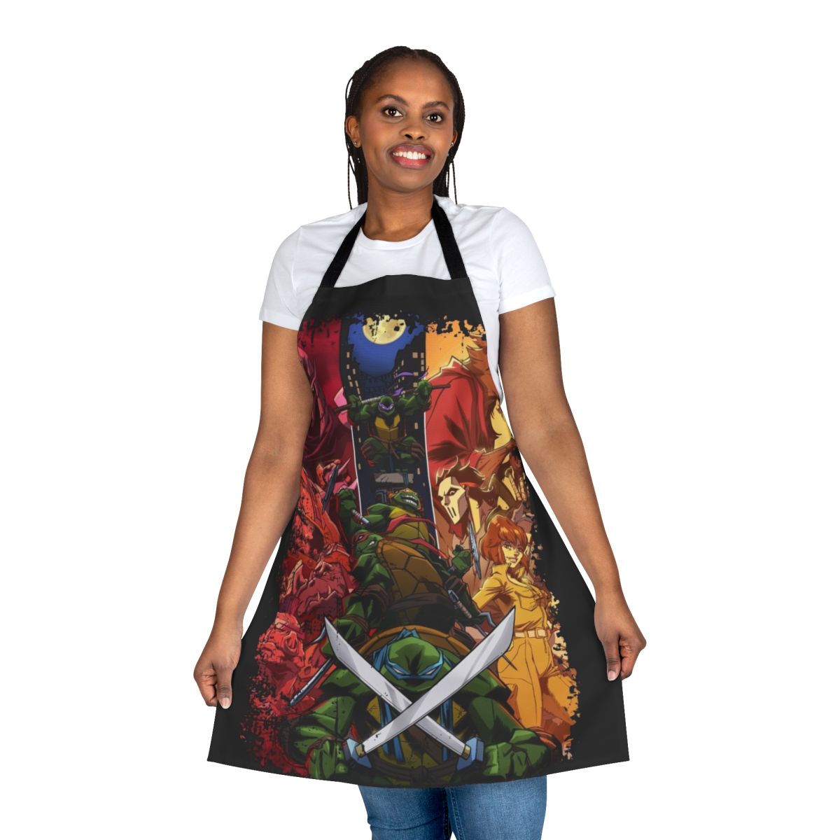 Apron featuring the cast of the Teenage Mutant Ninja Turtles cartoon series