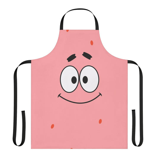 Patrick Star inspired apron with a fun and colorful cartoon character design