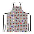 Cartoon country balls design printed on a high-quality apron