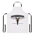 Greyhound cartoon design printed on a high-quality apron