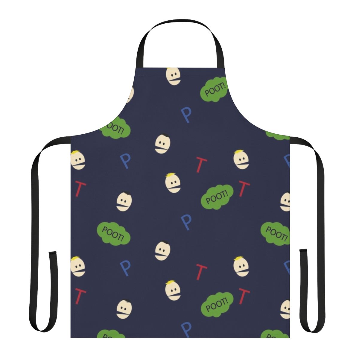 South Park themed apron with cartoon characters Terrance and Phillip