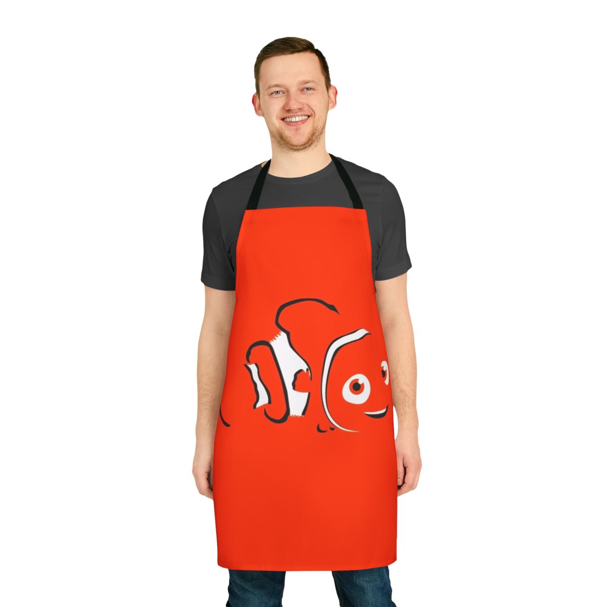 Colorful apron featuring the beloved characters Dory and Nemo from the Disney/Pixar film Finding Nemo