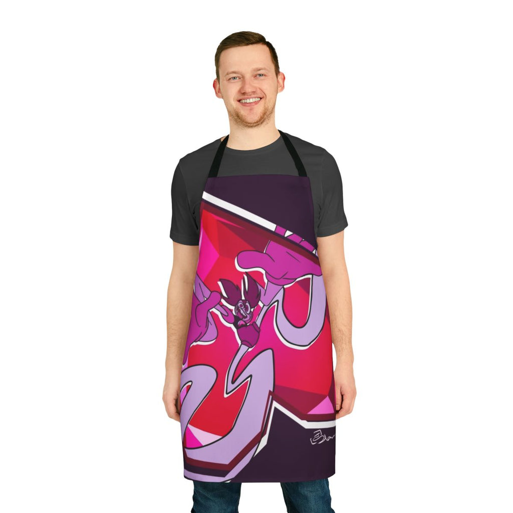 Cartoon kitchen apron with characters from the Steven Universe TV series