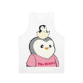 Cartoon penguin NFT avatar design on unisex tank top