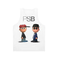 Cartoon Unisex Tank Top featuring the Pet Shop Boys 80s Synthpop Logo