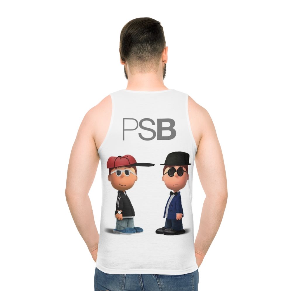 Cartoon Unisex Tank Top featuring the Pet Shop Boys 80s Synthpop Logo