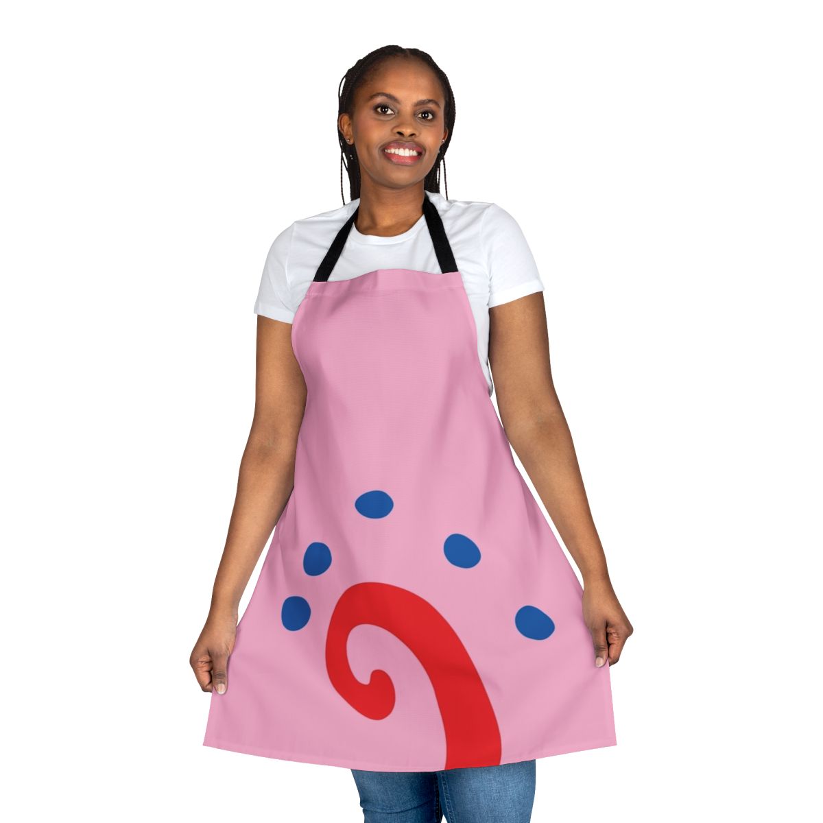 Cartoon-inspired kitchen apron featuring the character Gary the Snail from Spongebob Squarepants.