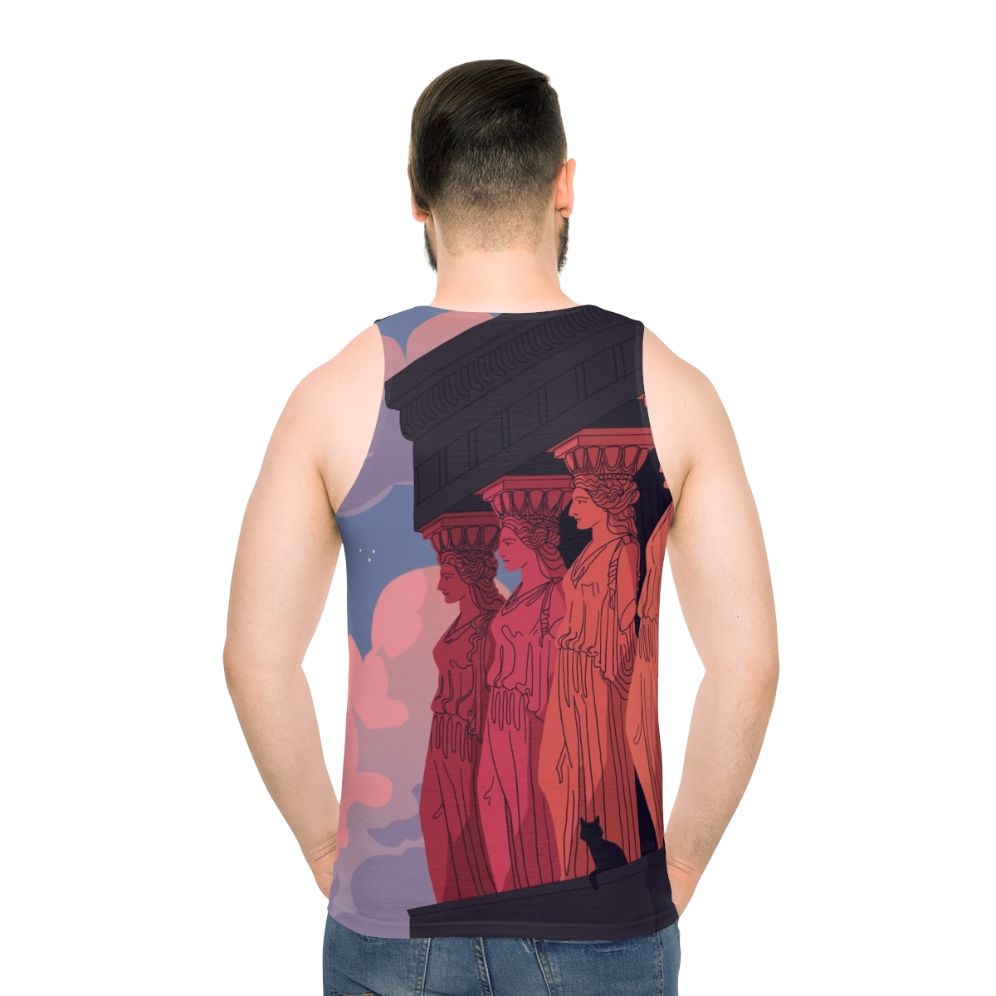 Caryatids at Dusk Unisex Greek Art Tank Top