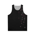 Cascading pink dice unisex gaming tank top