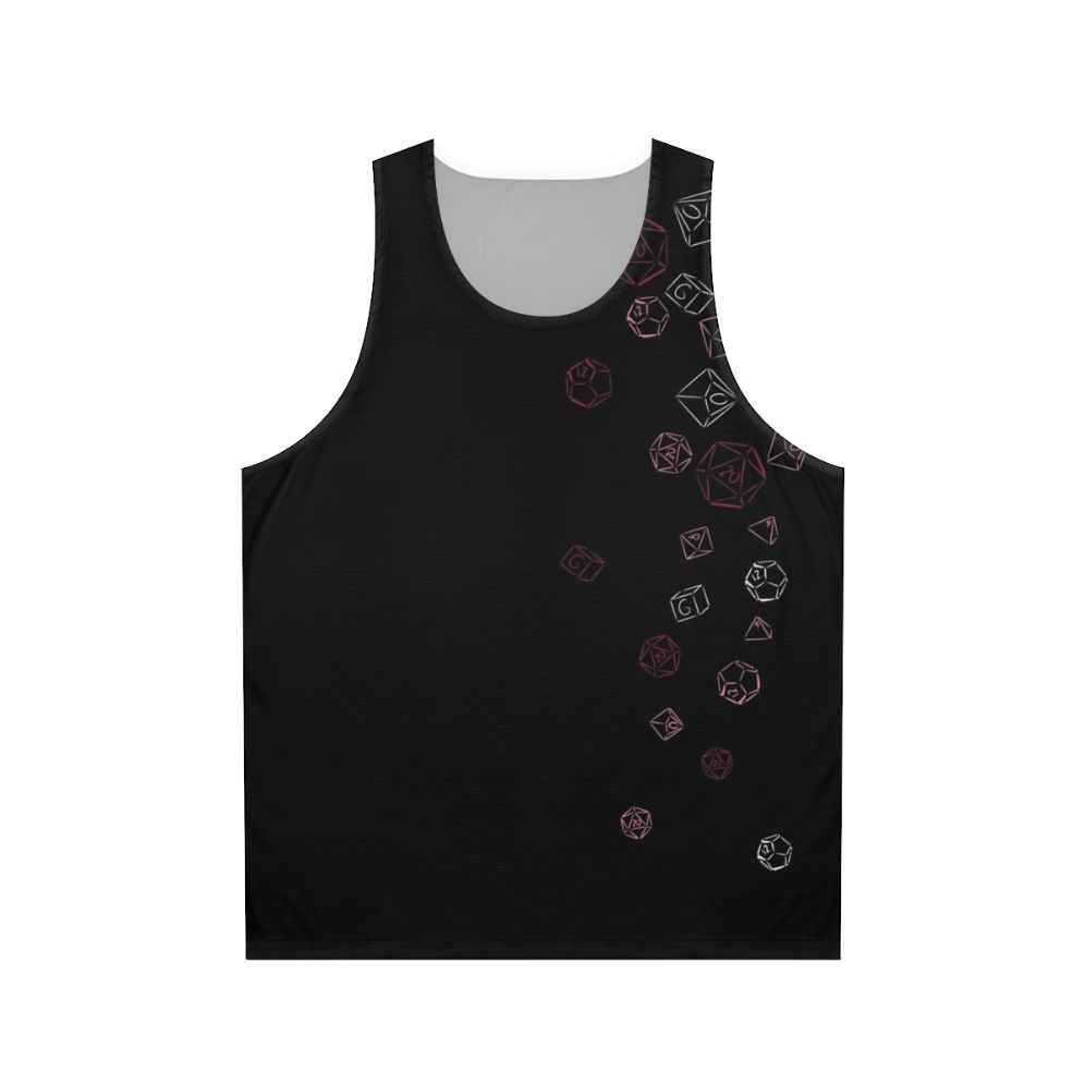 Cascading pink dice unisex gaming tank top