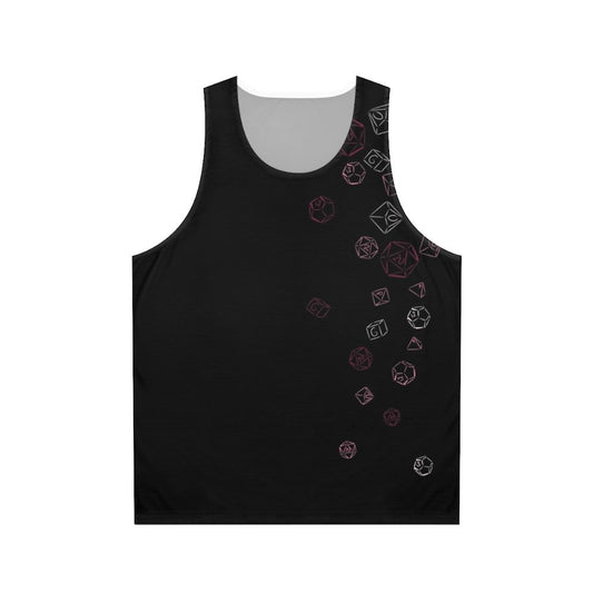 Cascading pink dice unisex gaming tank top