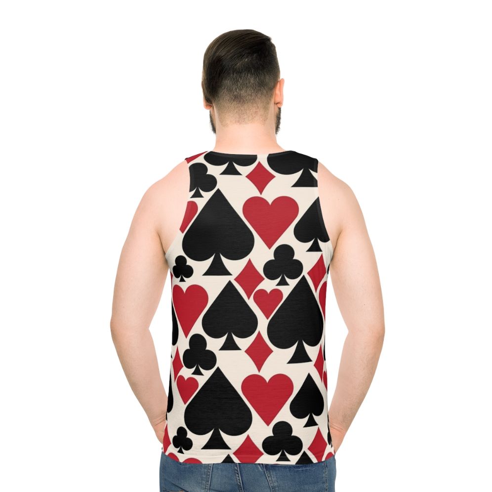 Unisex casino and poker themed tank top