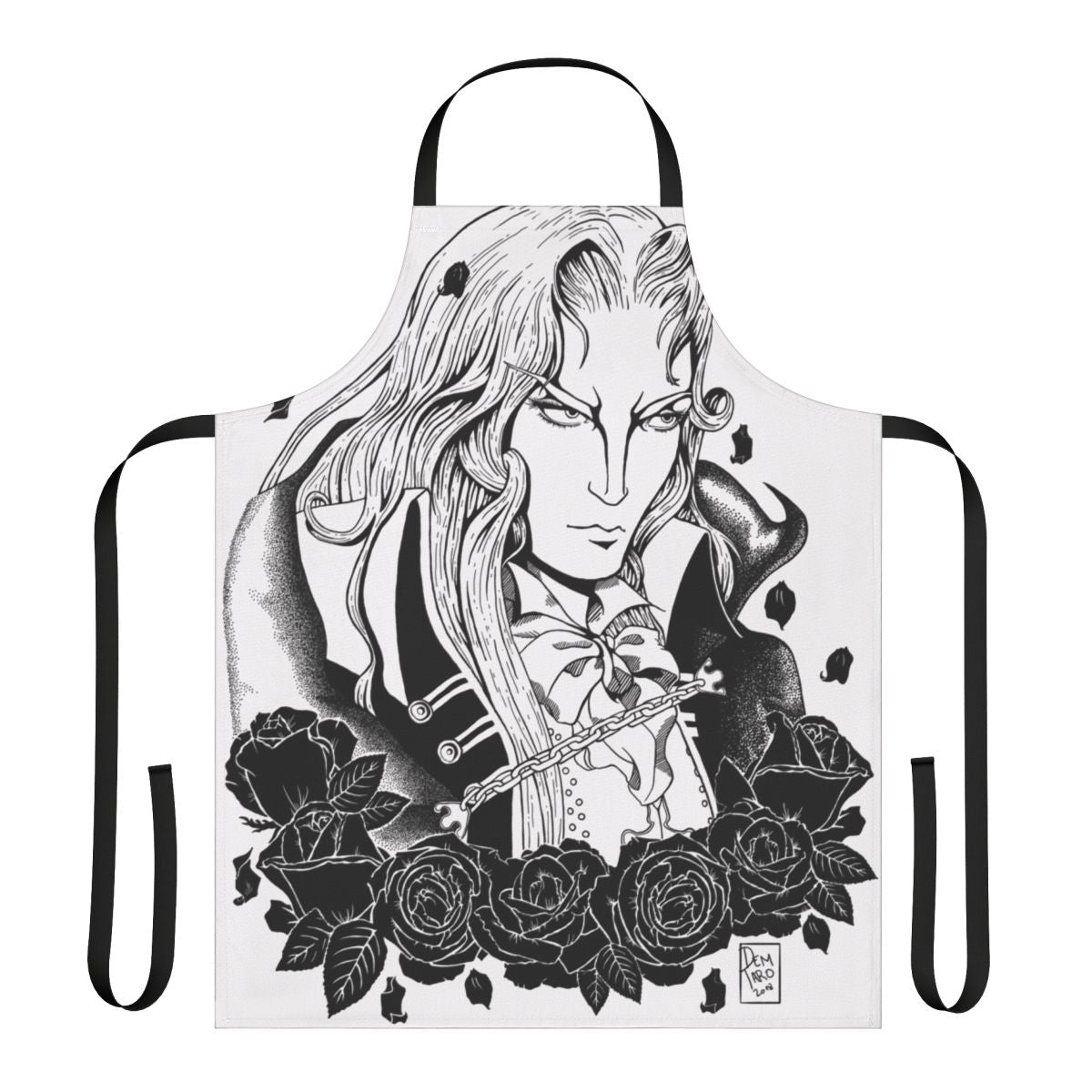 Castlevania Alucard-themed apron with character design