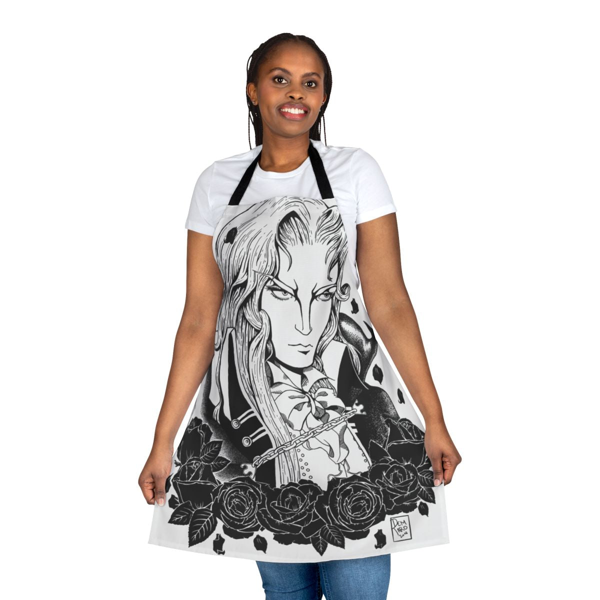 Castlevania Alucard-themed apron with character design