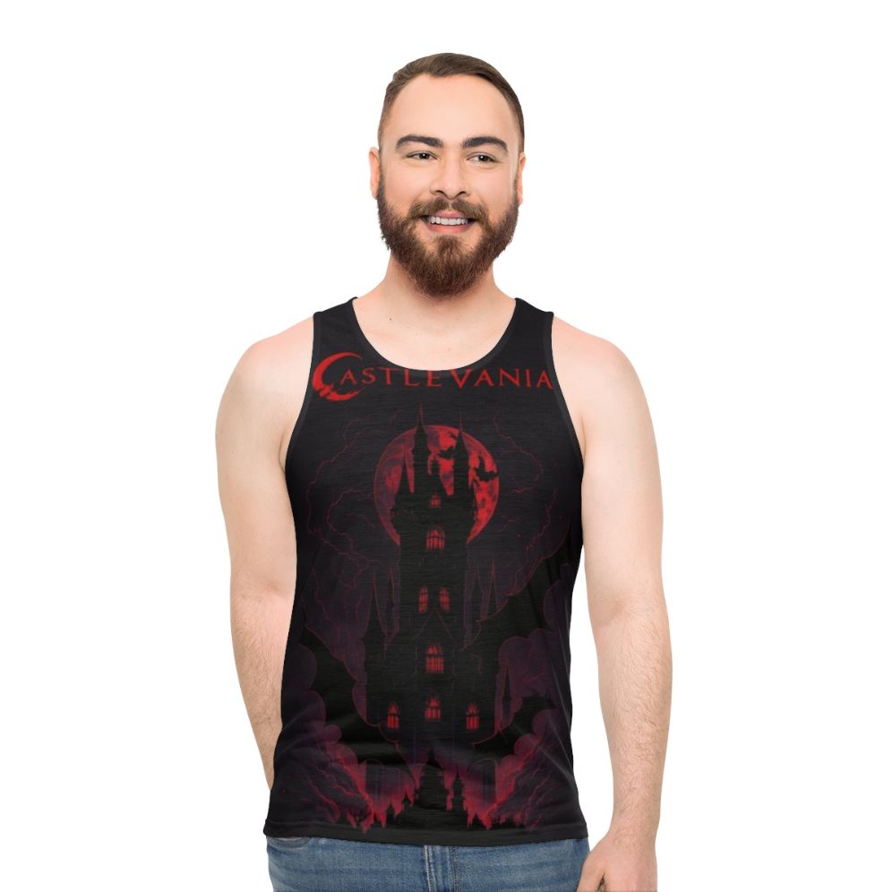 Castlevania gothic-inspired unisex tank top
