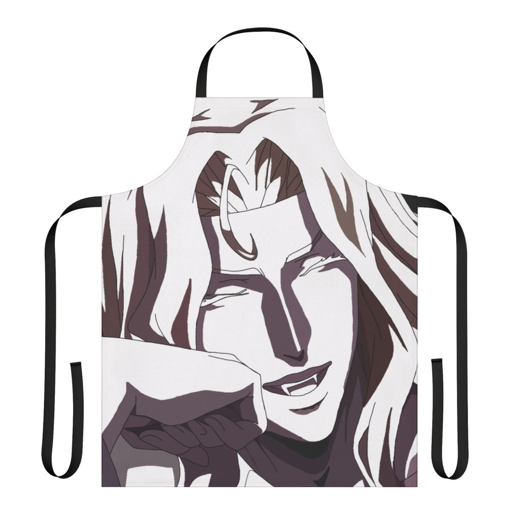 Castlevania-themed apron featuring the character Alucard from the Netflix series