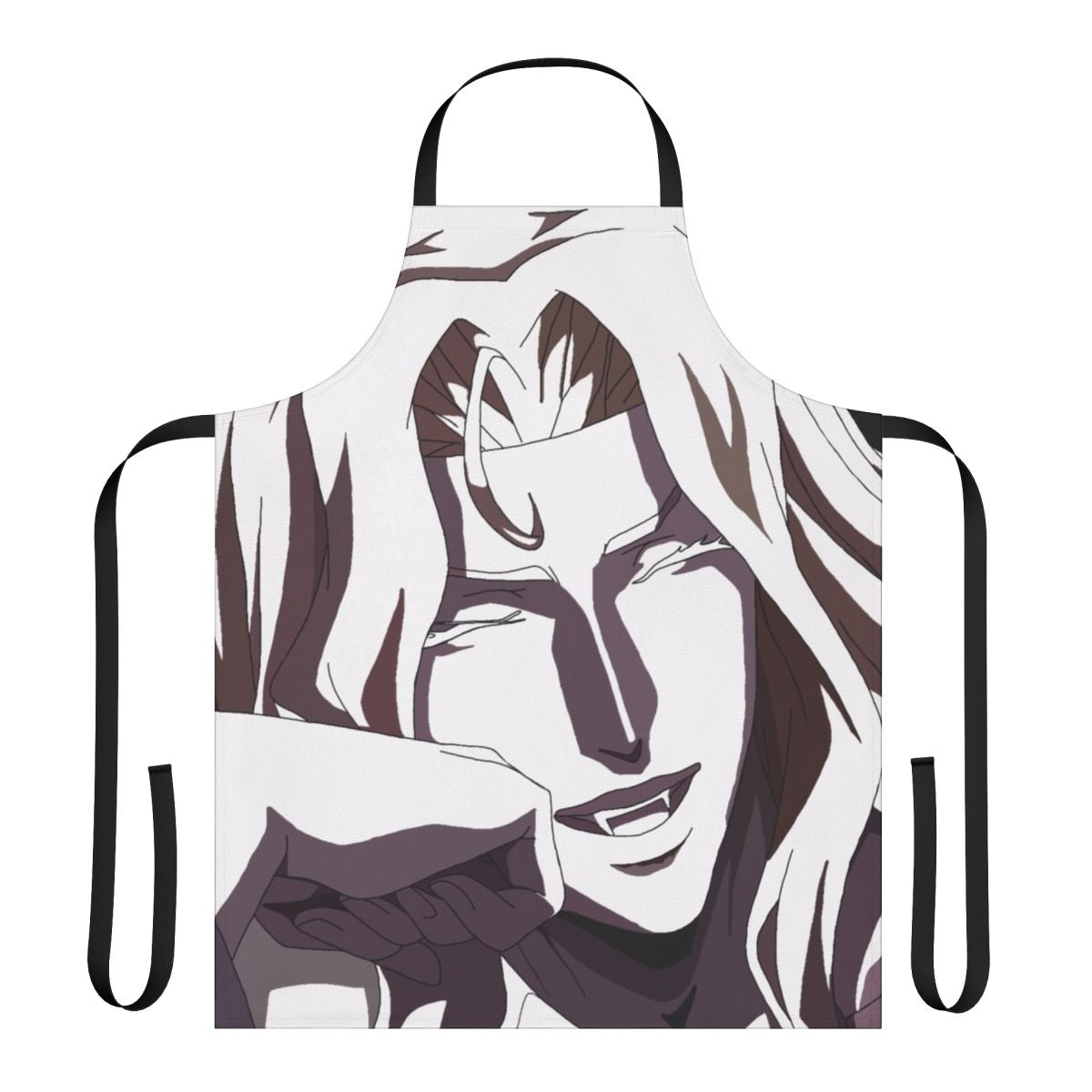 Castlevania-themed apron featuring the character Alucard from the Netflix series
