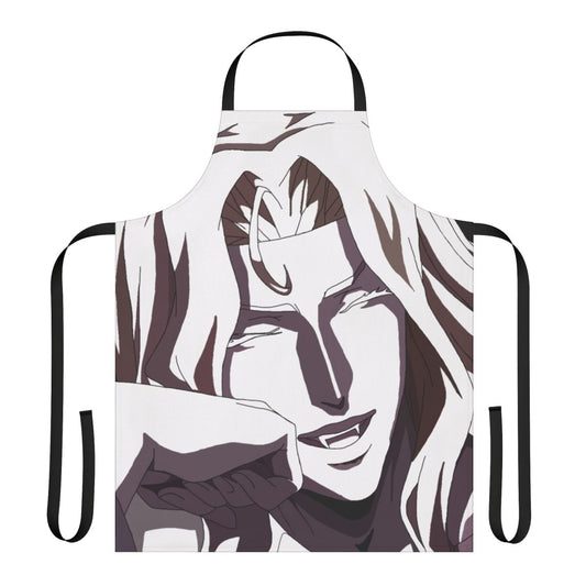 Castlevania-themed apron featuring the character Alucard from the Netflix series