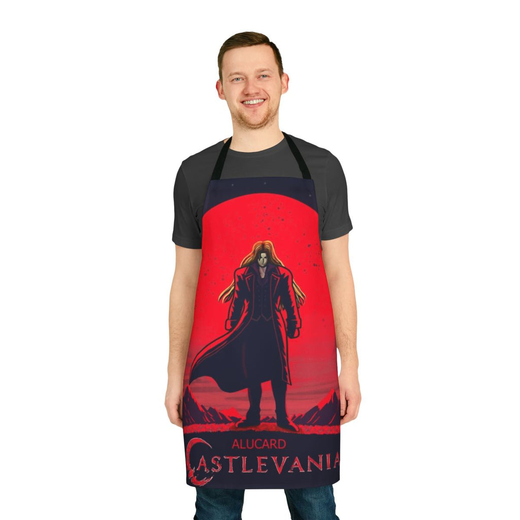 Castlevania-themed apron featuring Alucard, the iconic vampire from the Netflix series
