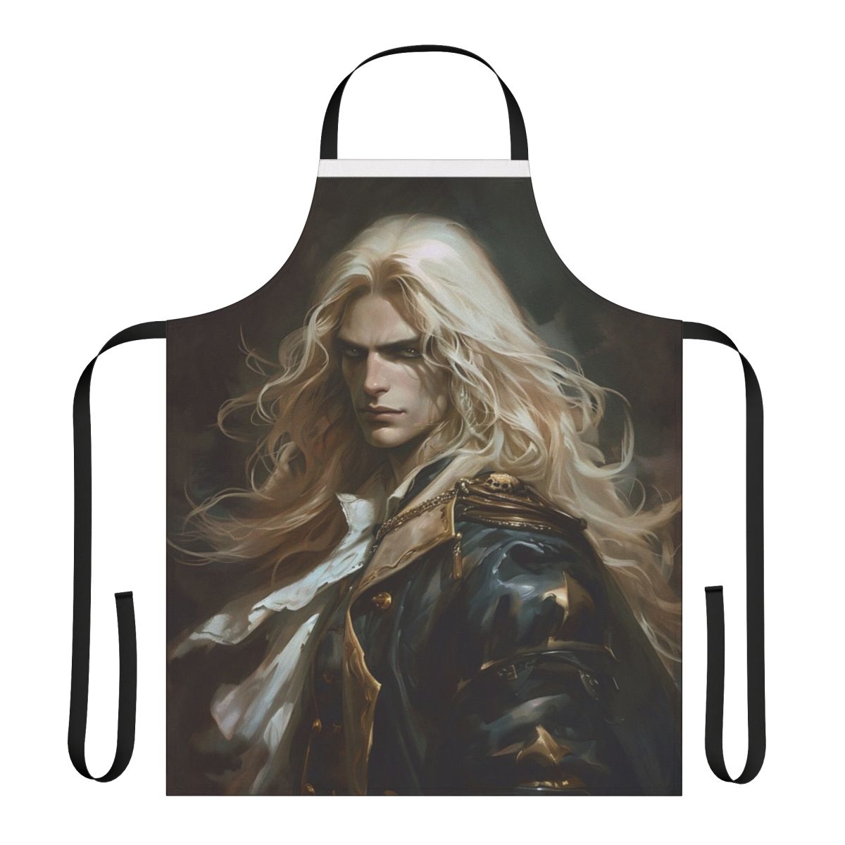 Castlevania-inspired apron featuring the iconic character Alucard