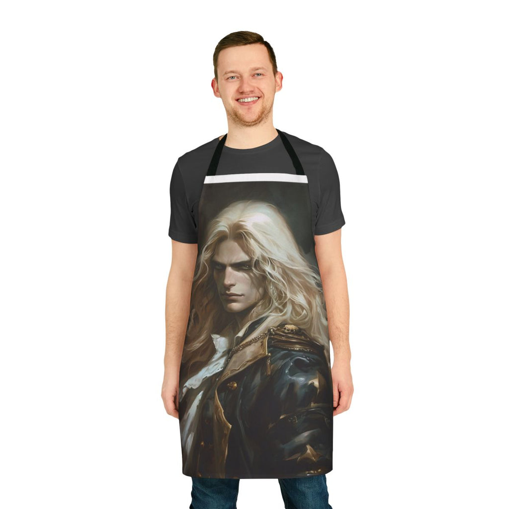 Castlevania-inspired apron featuring the iconic character Alucard