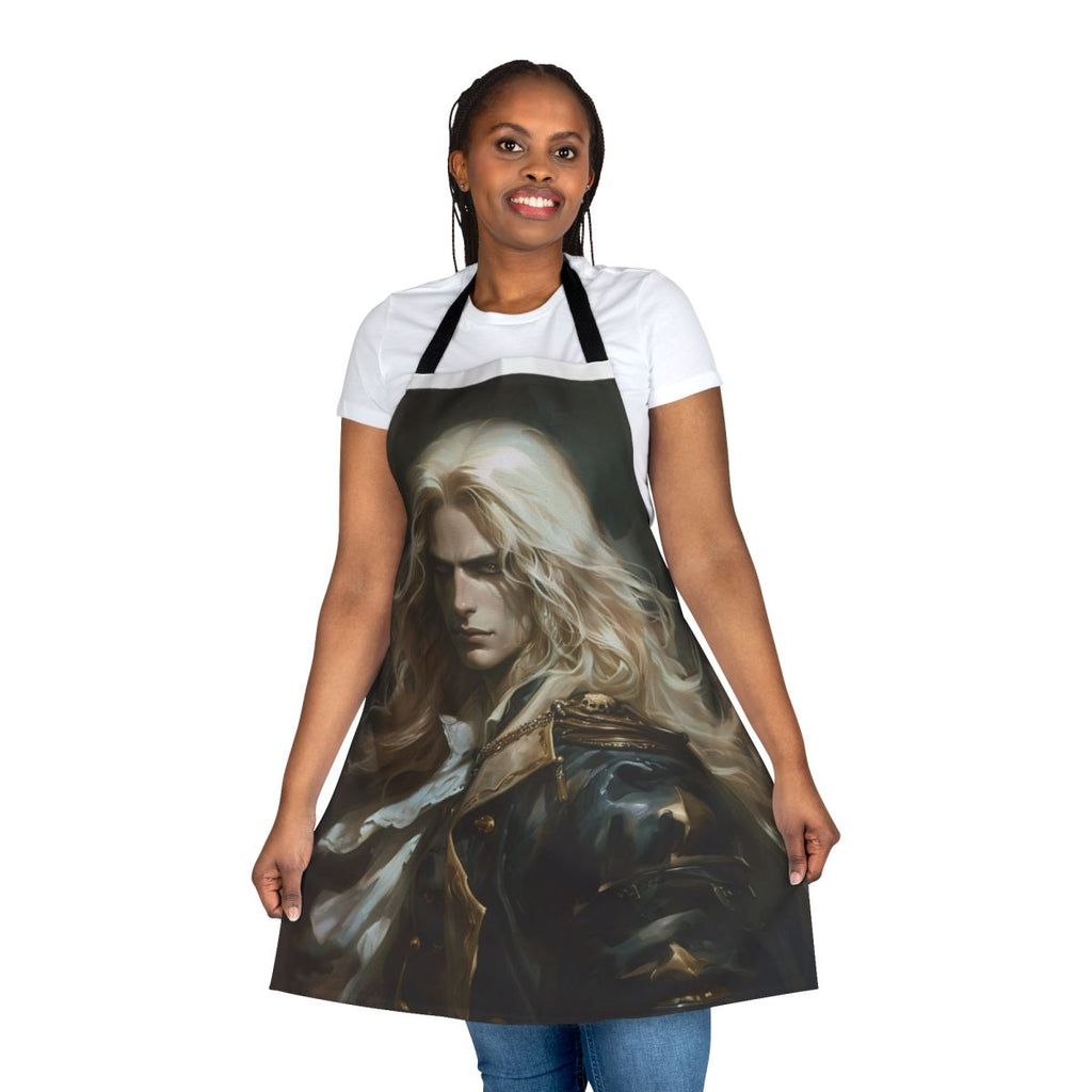 Castlevania-inspired apron featuring the iconic character Alucard